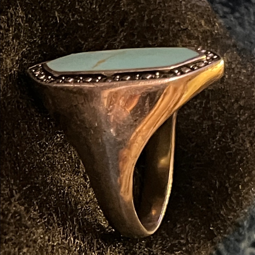 Turquoise Silver Ring - Picture 4 of 6